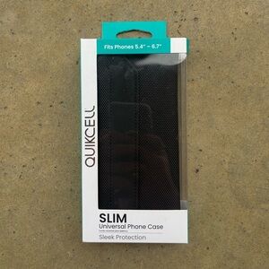 QUIKCELL CONSUL Wallet Slim Universal Case Sleek Protection With Belt Clip-Black